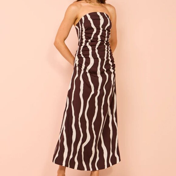 Faithfull the Brand Sicilia midi Dress in La Tuza Print, size Medium - Picture 1 of 9